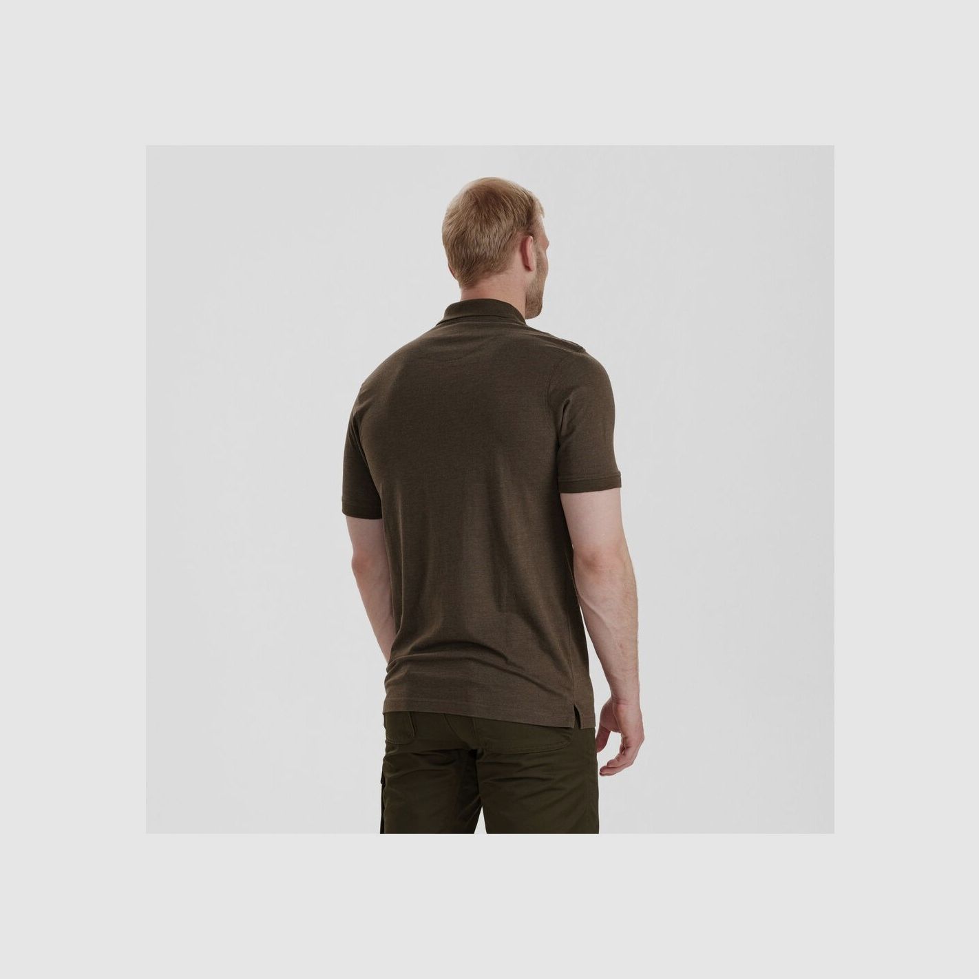 DEERHUNTER GUNNAR POLO SHIRT MARRON FEUILLE MELANGE, image 3 sur 5