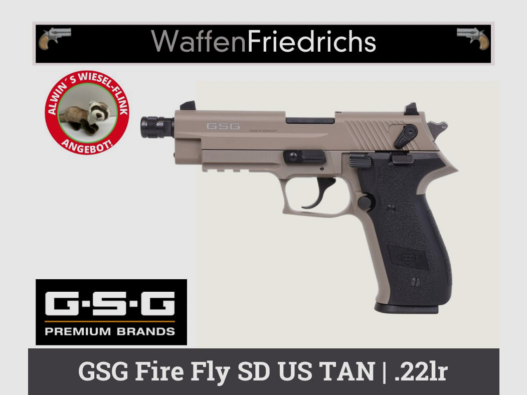 GSG GERMAN SPORT GUNS	 Fire Fly SD US TAN | Wiesel-Flink Angebot - Waffen Friedrichs