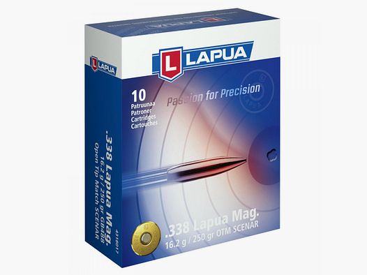 Lapua .338 Lapua Mag. 250GR Scenar 10 cartucce