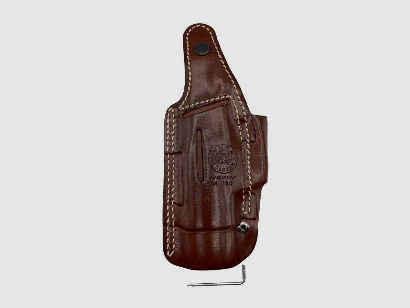 Schnellziehholster mit drei Tragepositionen Beretta 81/82/84/85/87, HW 94, Walther PP-Braun-Rechtshänder