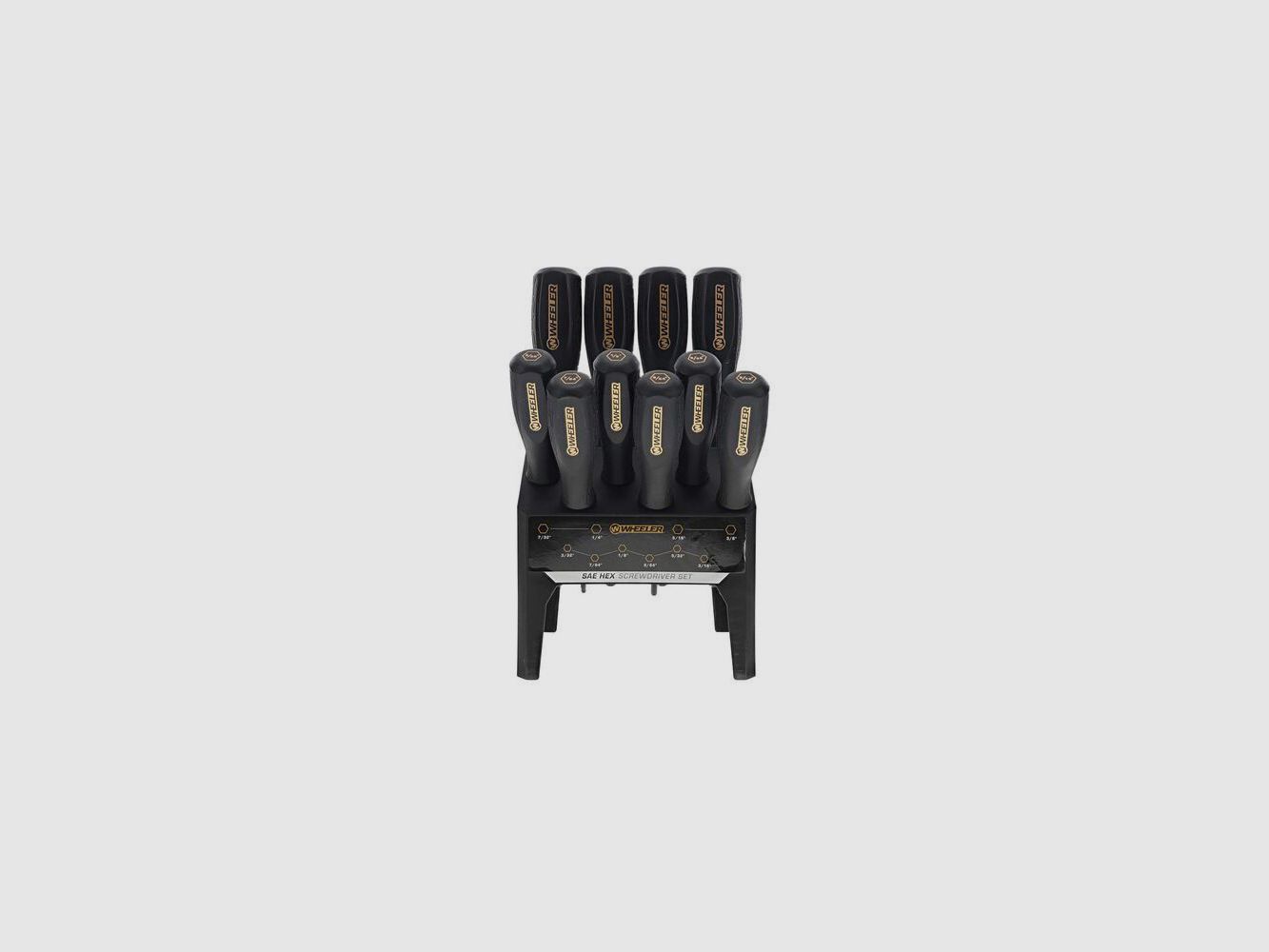 Wheeler 10 Piece SAE Hex Benchtop Screwdriver Set, image 1 of 3