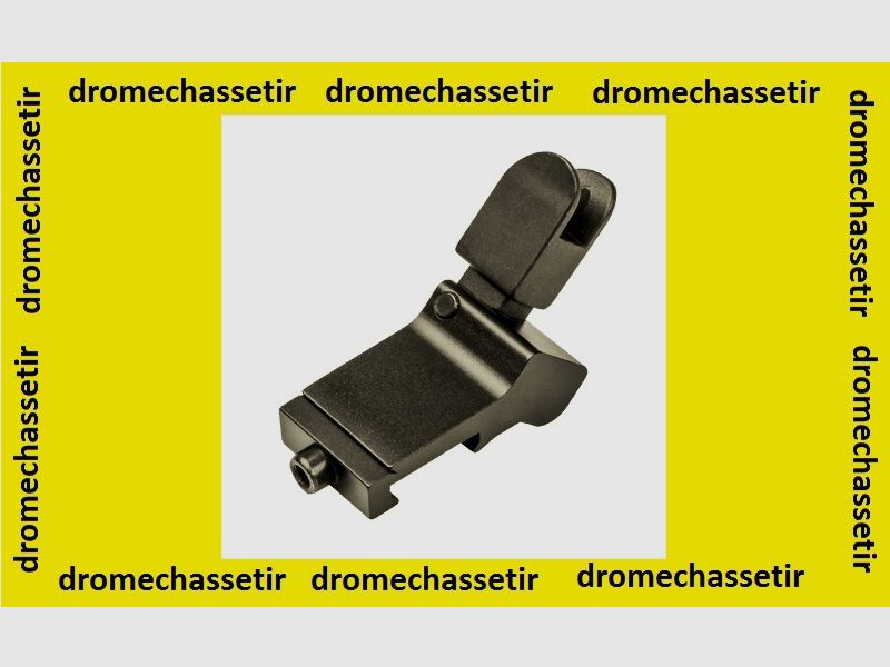 Mirino pieghevole a 45° per rail Picatinny da 21mm, nero, immagine 1 di 4