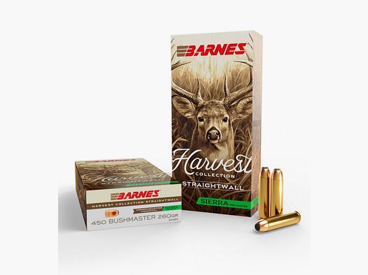Barnes Harvest Collection .450 Bushmaster 16,8 g / 260 gr Sierra Pro-Hunter FN Jagdmunition – 20 Stück #32480