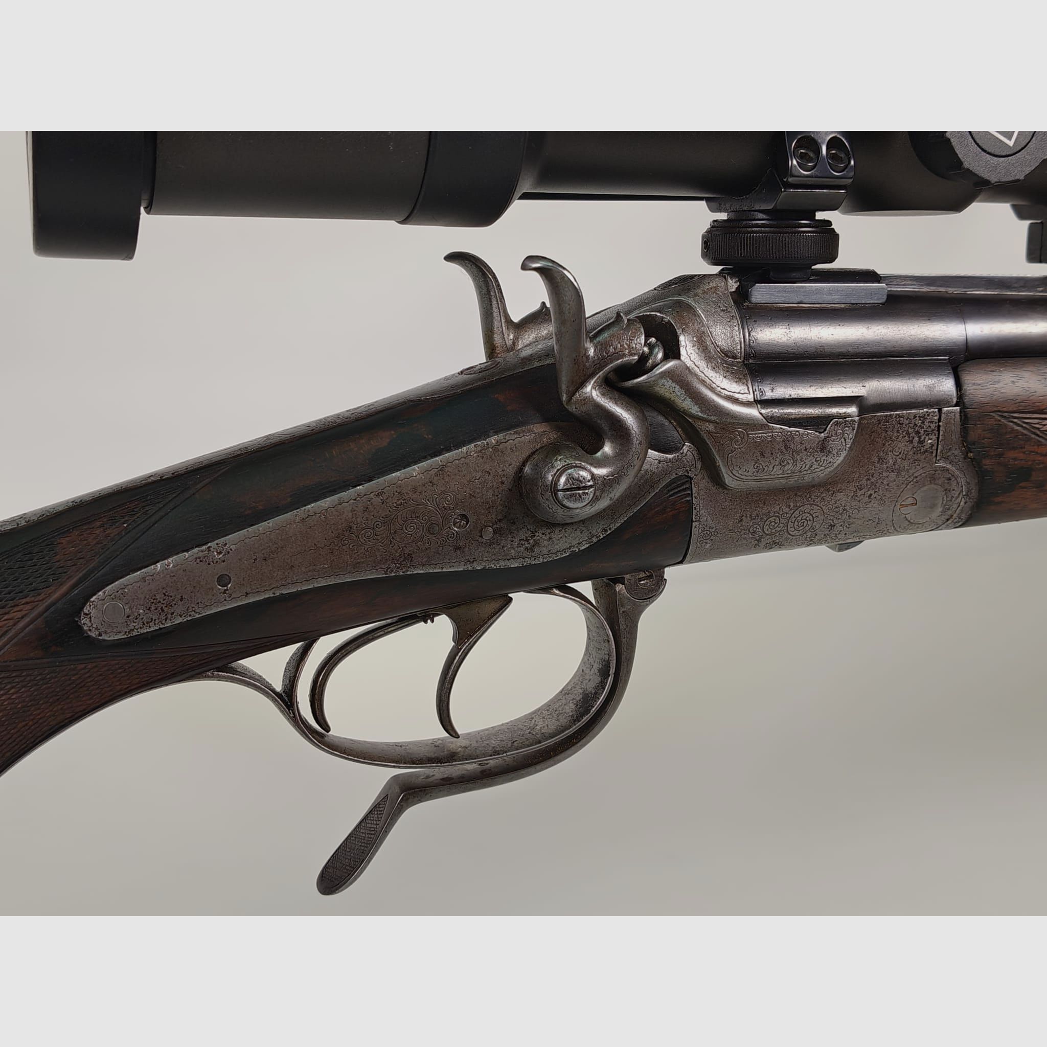 Suhler Jagdhütte Hahn-Bockbüchsflinte 5,6x52 R / 16/70 avec Zeiss Duralyt 2–8x42, image 6 sur 8