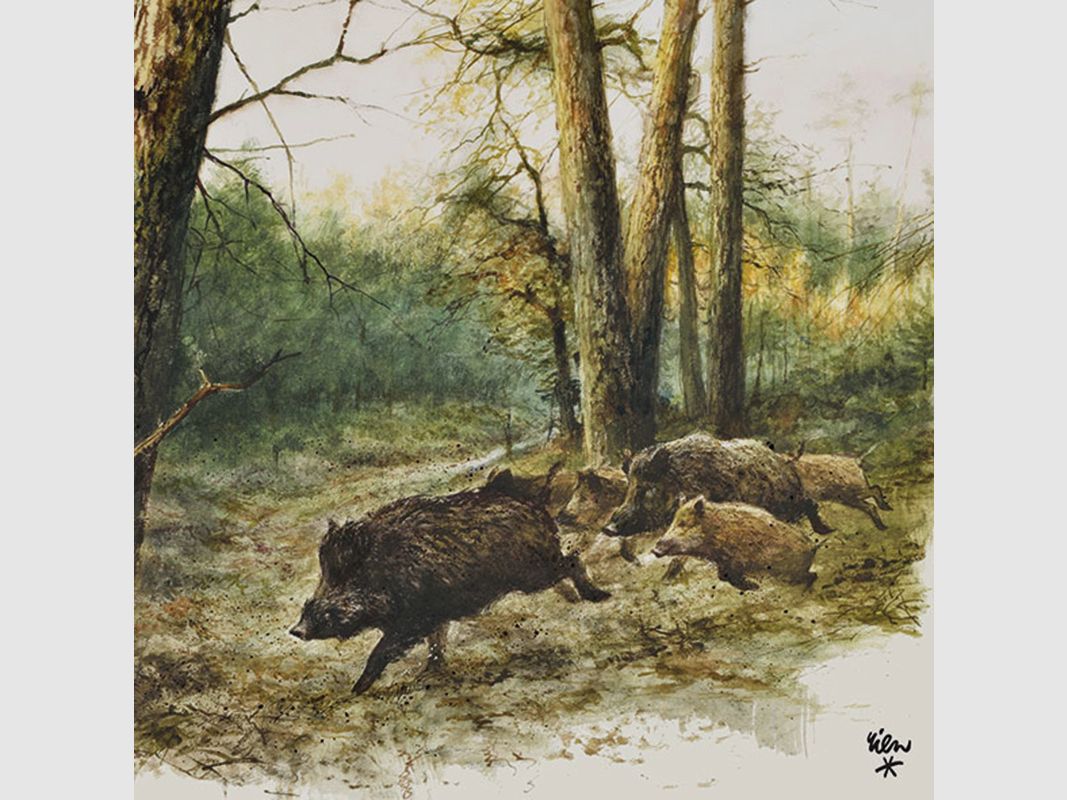 Jagdservietten Sauen