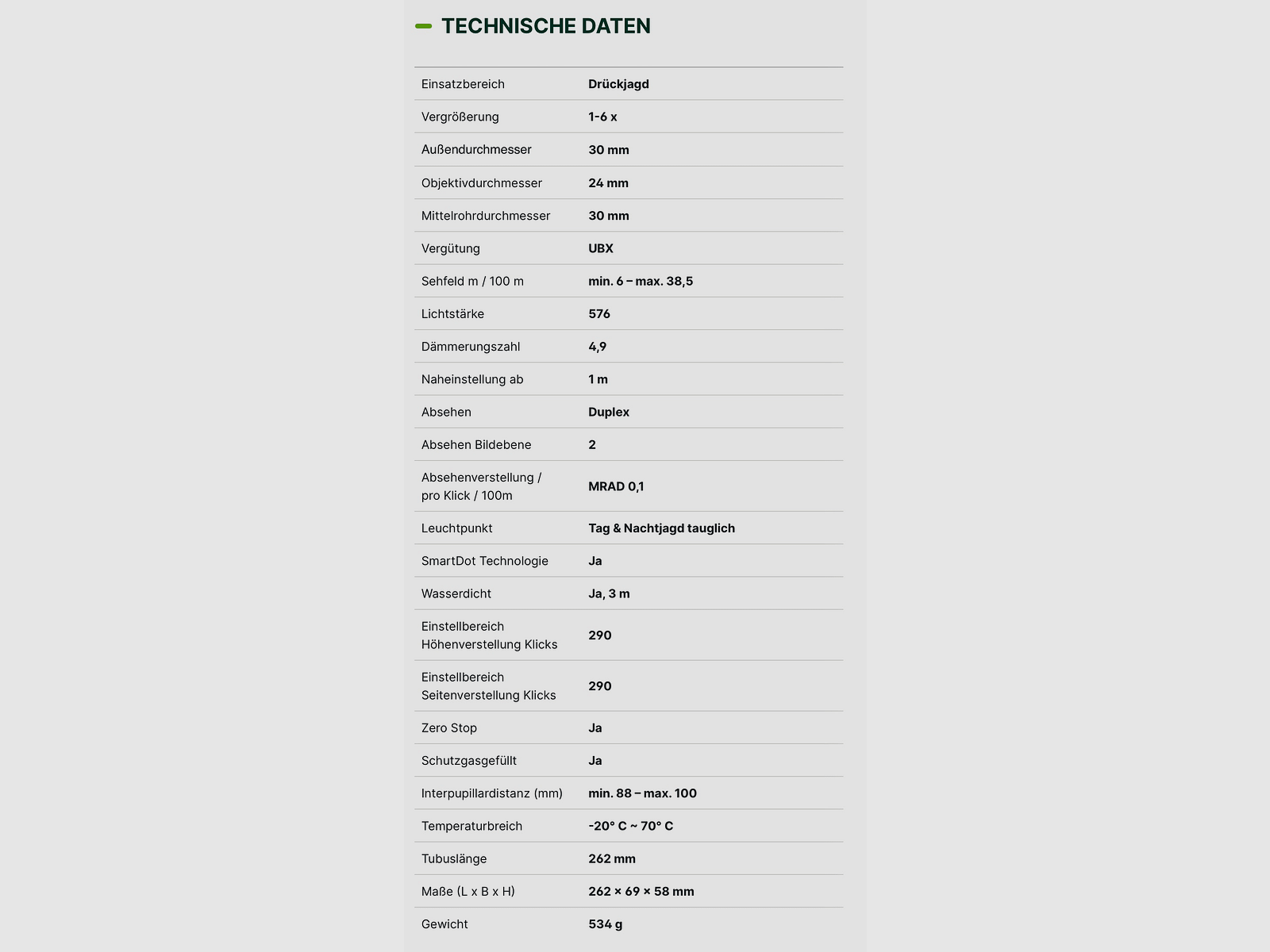 ALPEN OPTICS ALP201624 Apex XP richtkijker 1-6x24 Duplex kruis SmartDot Technologie