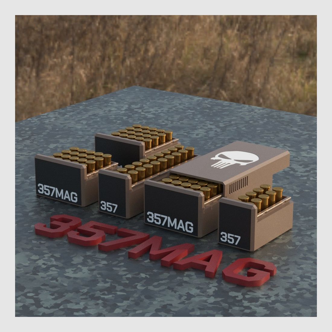 Filamelt Munitionsbox für .357 Magnum – 50 Schuss