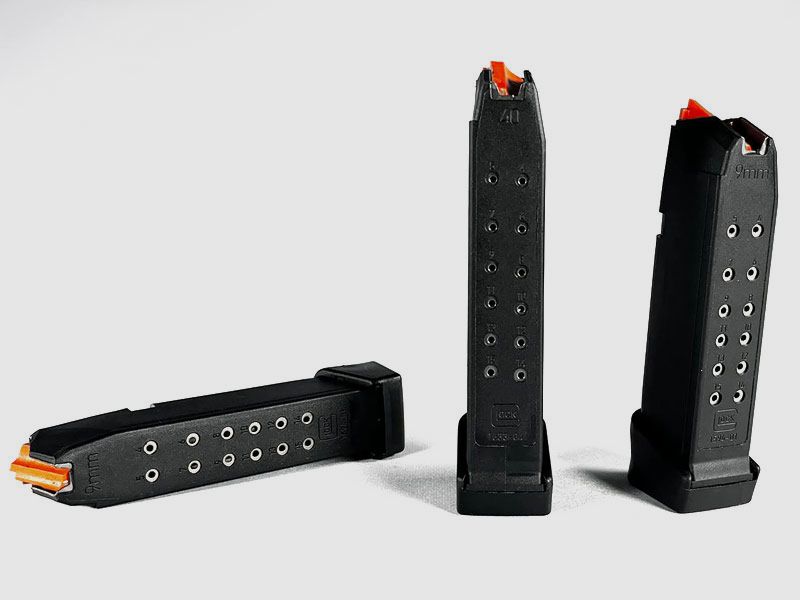 GLOCK HighCap-Magazine mit Zubringer signalorange 9mm, Standard - 17+2rd
