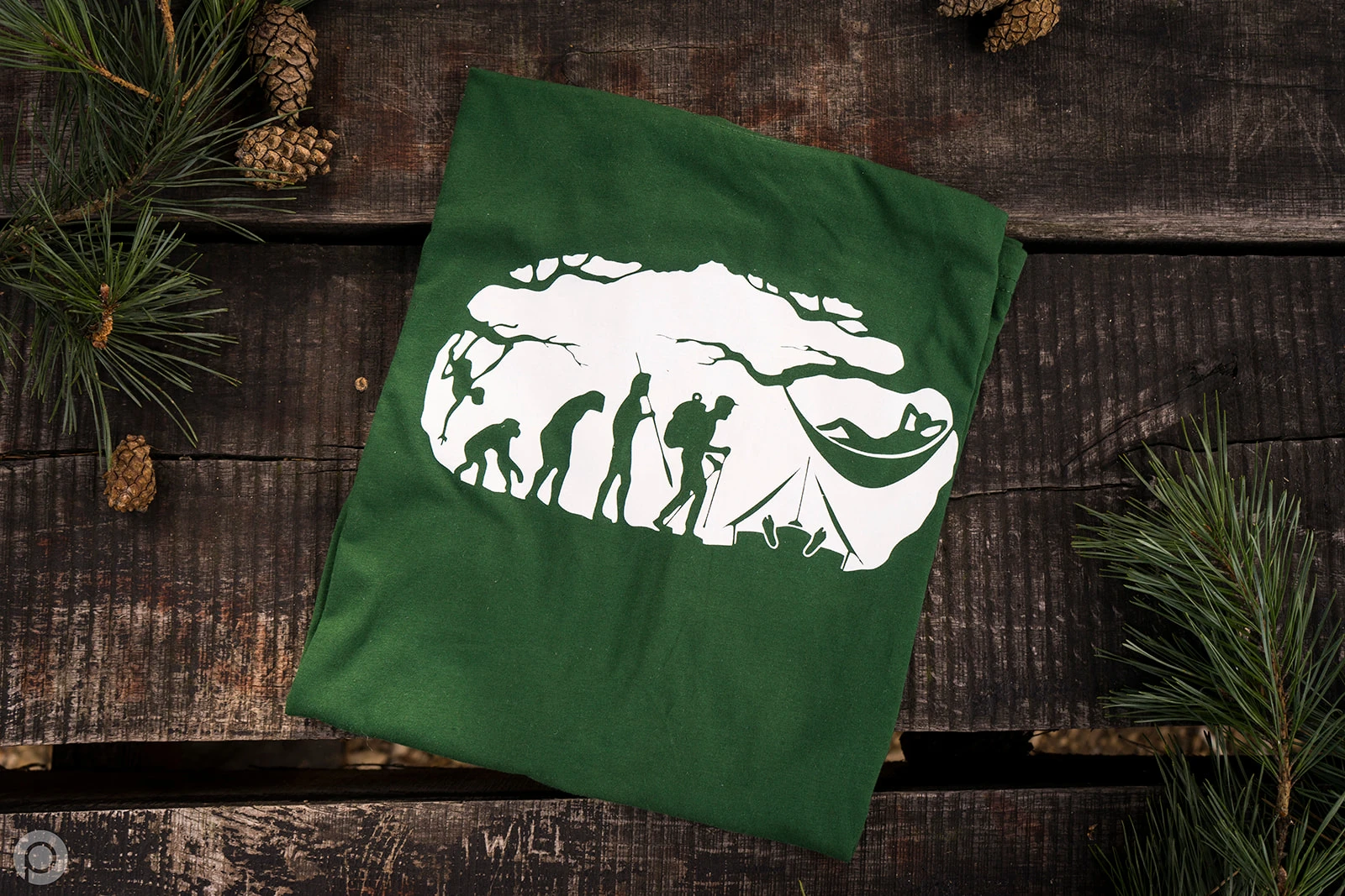 T-shirt Bushcraft Evolution vert TigerWood, déstockage