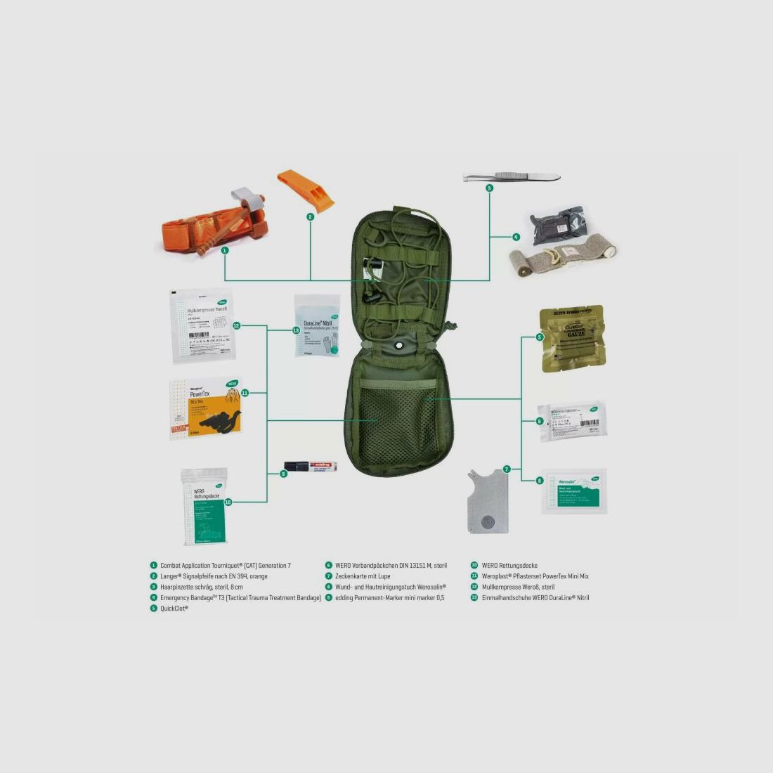 WERO MED-X Hunter Medic Pack Advanced Notfallausrüstung für Jäger, Bild 1 von 3