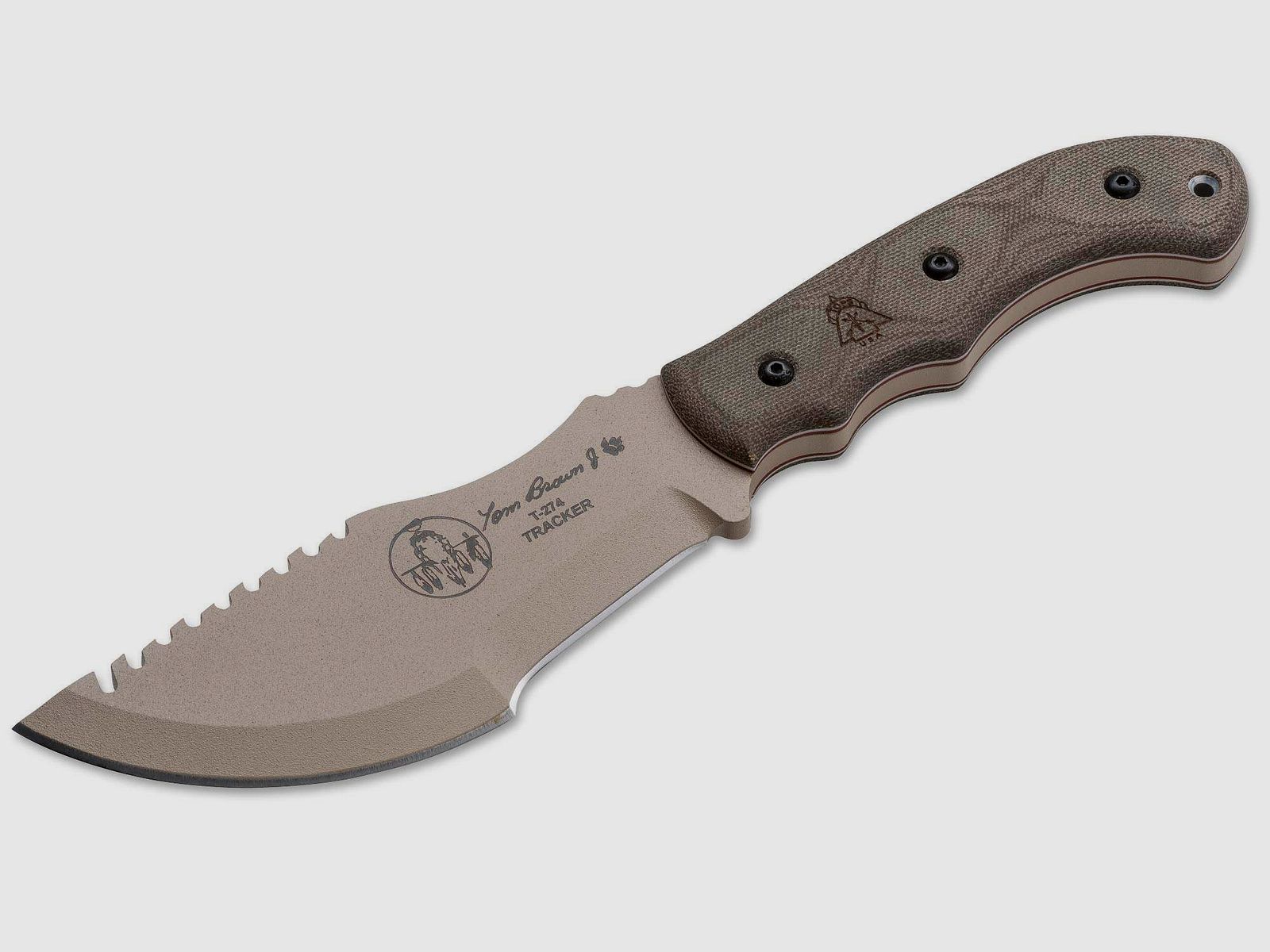 Tom Brown Tracker Tan Outdoor Messer