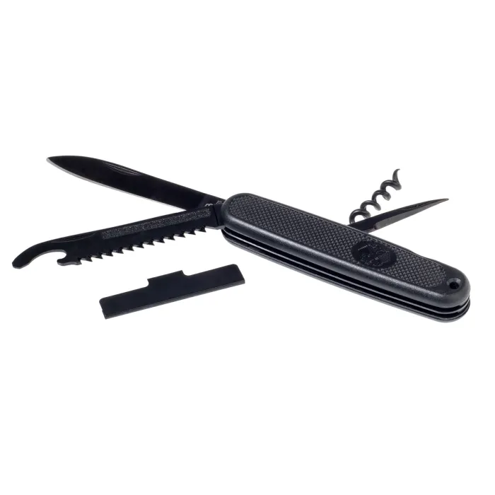 Bundeswehr Taschenmesser mit Hülle - Nachbau – Schwarz, Bild 3 von 3