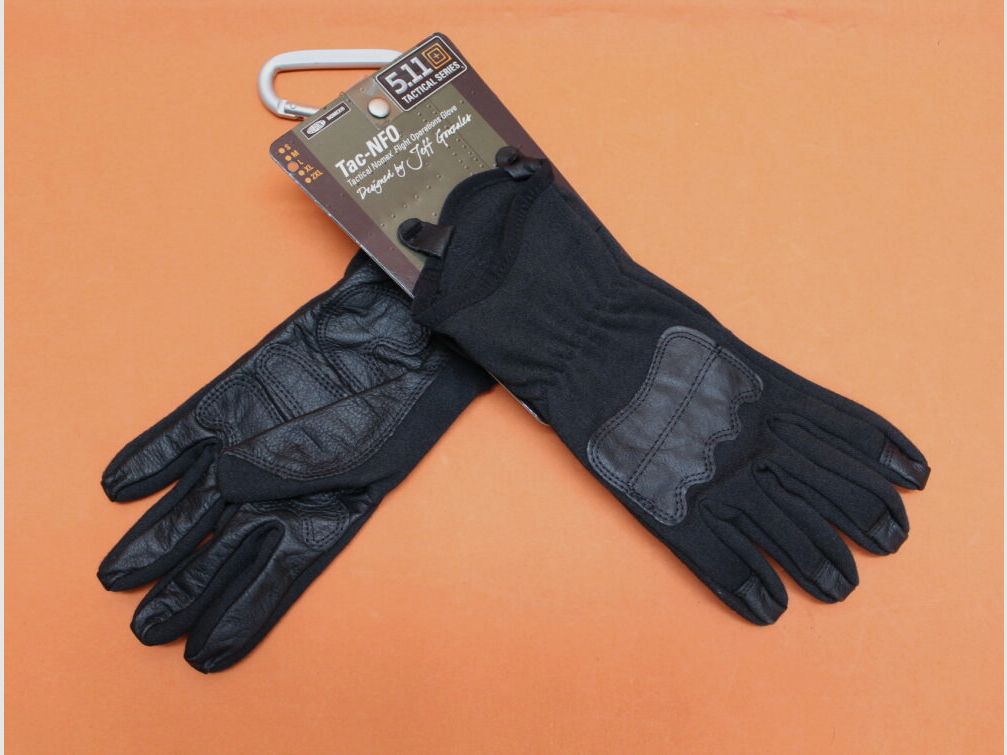 5.11 5.11 Tac-NFO Enhanced Flight Glove (59304) 019 Black/ Tactical glove made of NOMEX and leather size L
