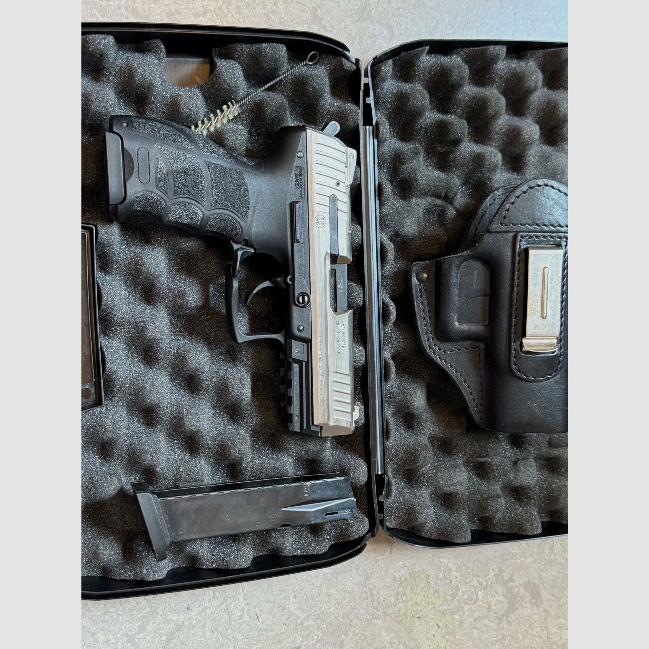 Zeldzame HK P30 schreckschusspistool 9 mm P.A.K. in zilver – latere geoptimaliseerde versie