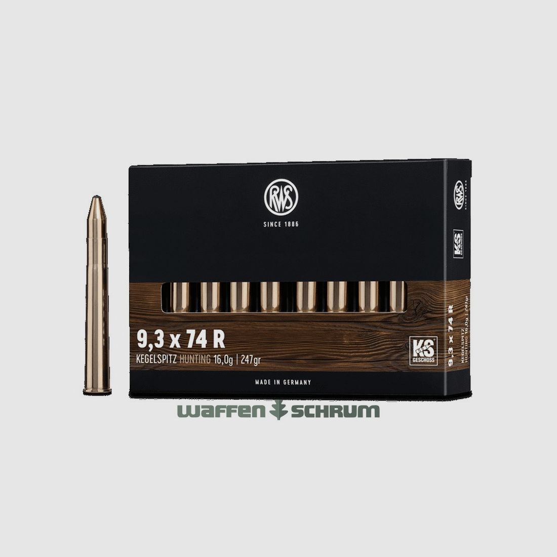 RWS Kegelspitz 16.0g - 247gr 9.3x74R