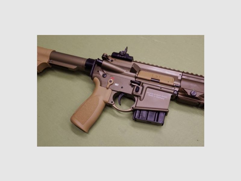 Heckler & Koch MR 223 A3 sand color 16.5 caliber .223 Remington semi-automatic rifle AR15 MR223, image 4 of 6