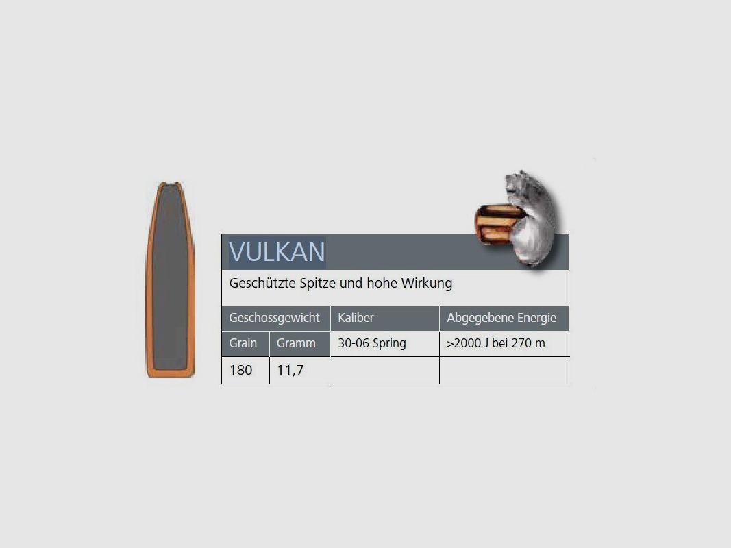Norma .308 Win Vulkan 11,7 g 180 gr, image 2 sur 2