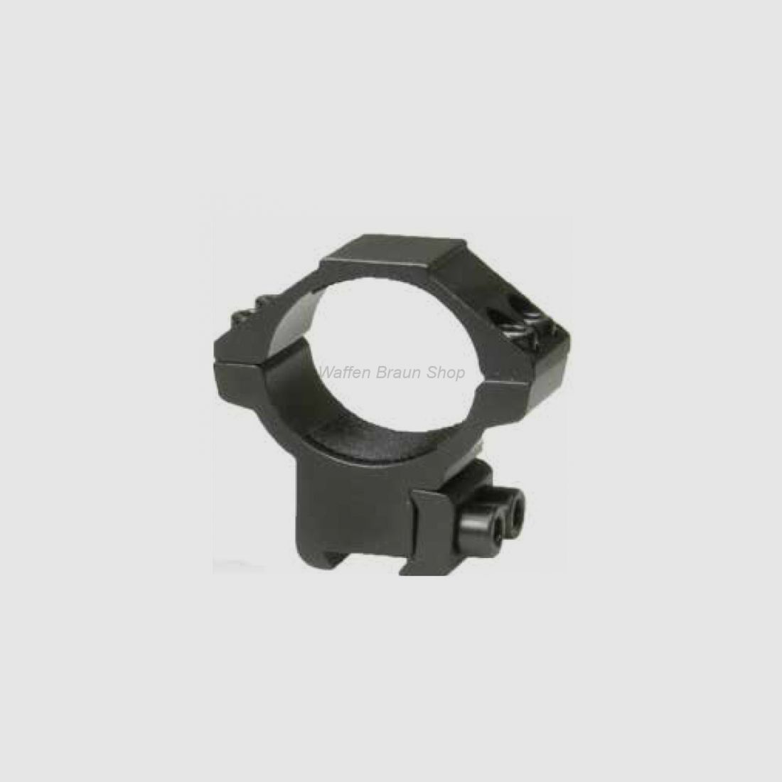 Bauer Ringmontage für 11mm Prismenschiene, Schwarz matt, 30mm, Flach