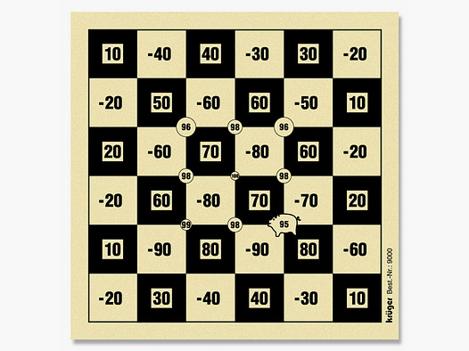 Krüger-Schießscheiben Schachbrettscheibe 10x10 Schießscheiben