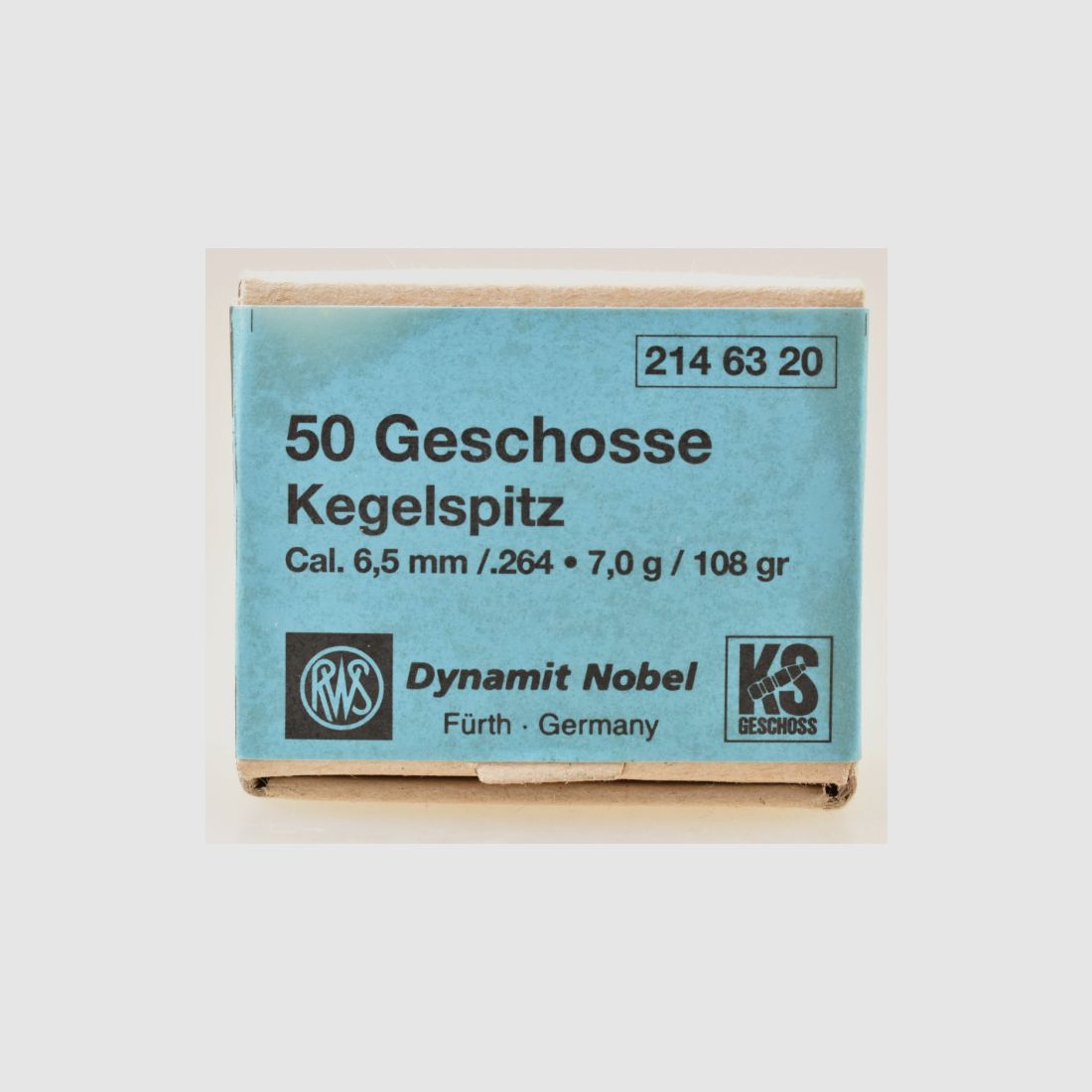 50 RWS Geschosse .264 - 108gr. Kegelspitz