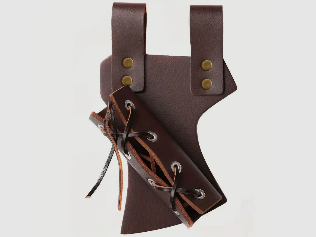 Medieval sword holder for belt brown
