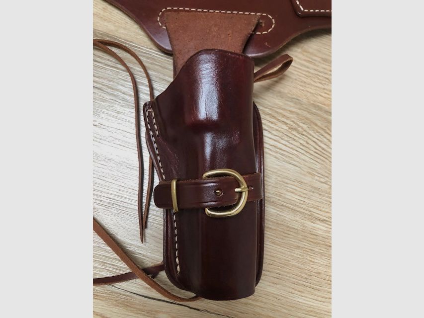 Triple K–Wyoming Western Drop Belt large 110 cm complete with revolver holster and 22 blank cartridges