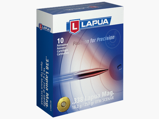 .338 Lapua Mag. Lapua Scenar OTM 16.2g / 250grs. – 10 pcs.
