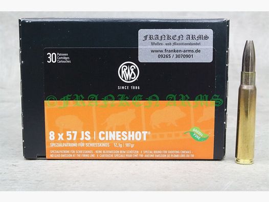 RWS	 Cineshot 8x57IS 187gr. 12,1g 30 Stück Staffelpreise