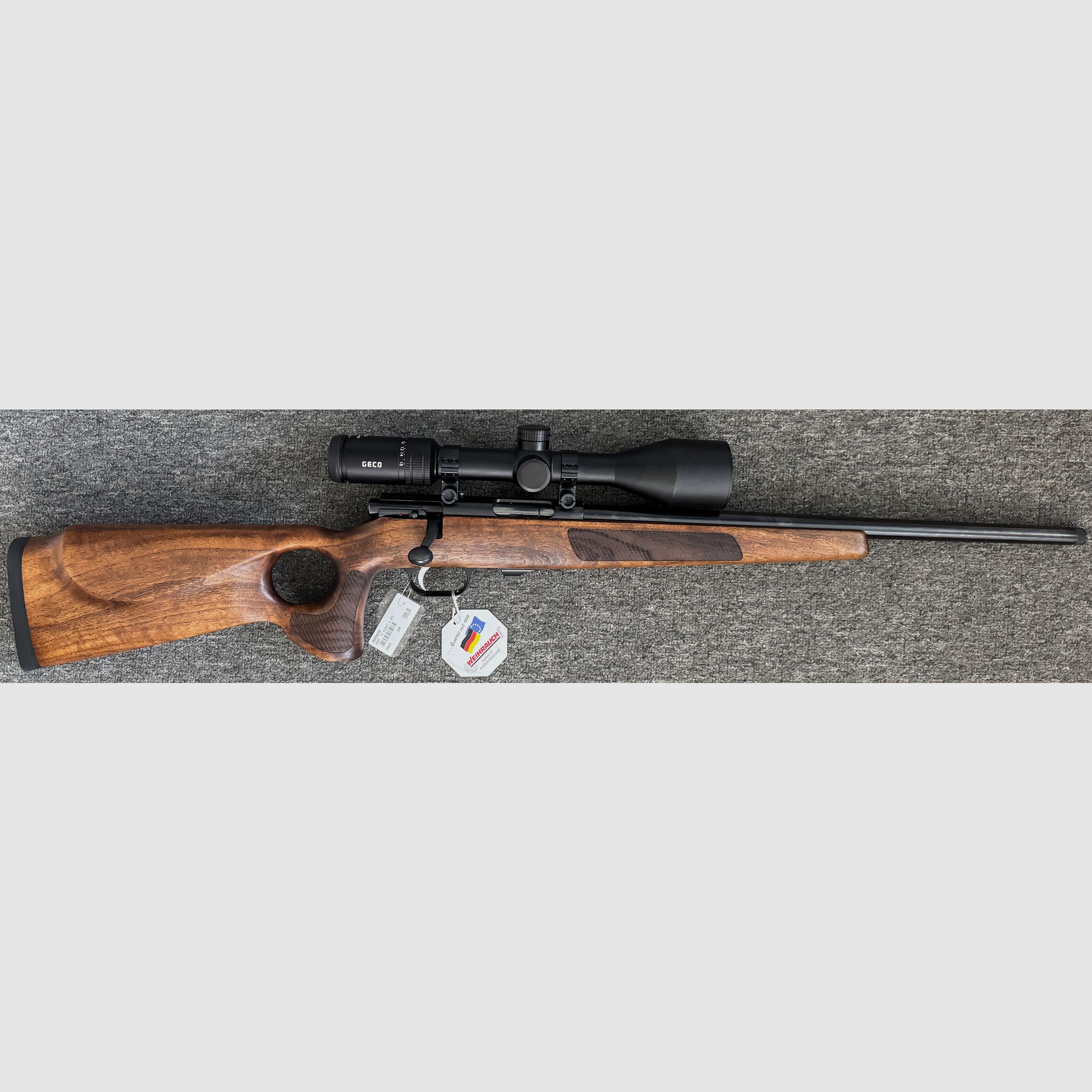 Weihrauch HW66 Production .17 Hornet con Geco 3,5-18x56 LP