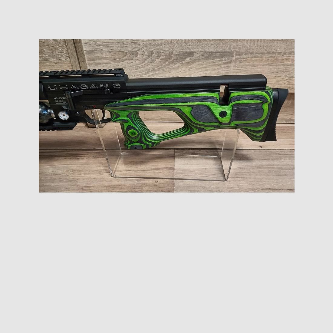 Carabine PCP AIRGUN TECHNOLOGY URAGAN 3 – Compact – stratifié Green, image 3 sur 5