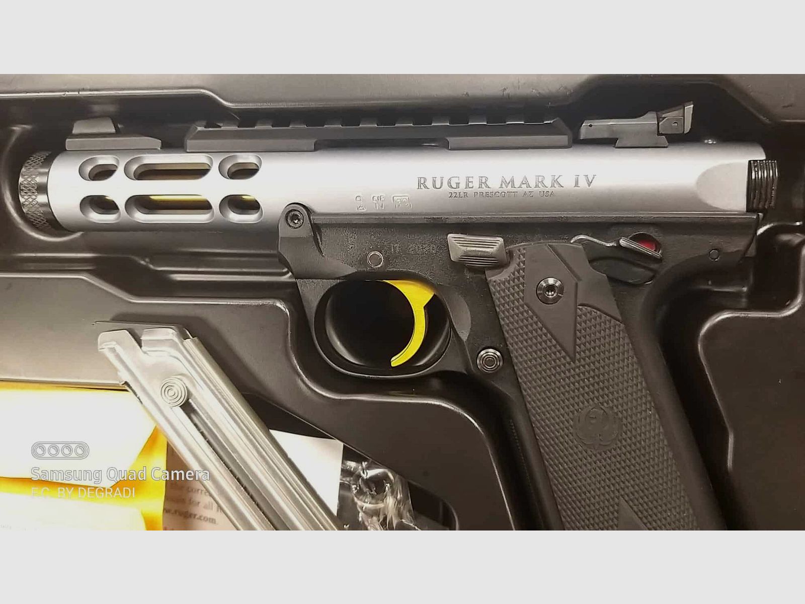 RUGER MARK IV 22/45 LITE GRIS ANODISÉ DÉTENTE DORÉE 22LR, image 2 sur 4