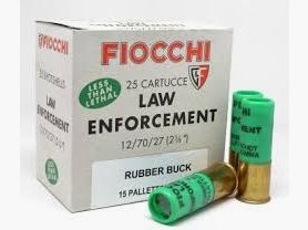 FIOCCHI LAW ENFORCEMENT-RUBBER BULLETS-BOX 25 PCS