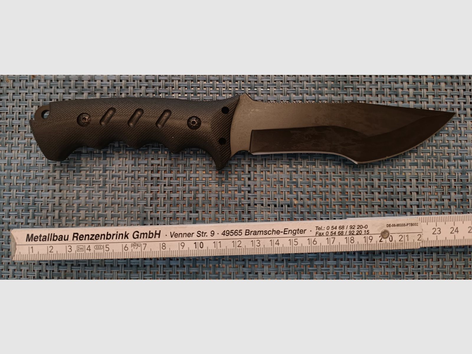 Cuchillo Bowie Caza Combate Pájaro Dorado