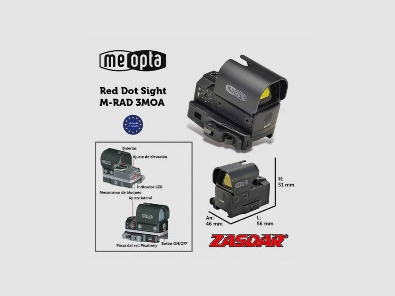 Punto rojo Meopta M-RAD 3 MOA - ZD-RD/M RAD/3 FL, imagen 1 de 3