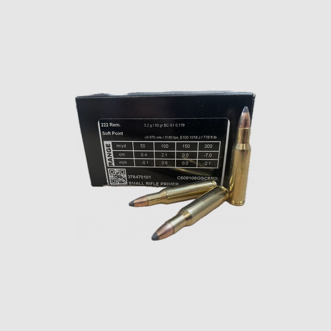 SAKO GAMEHEAD RANGE SP - .222 REM 50GRS / 3,2G. - 50 PATRONEN