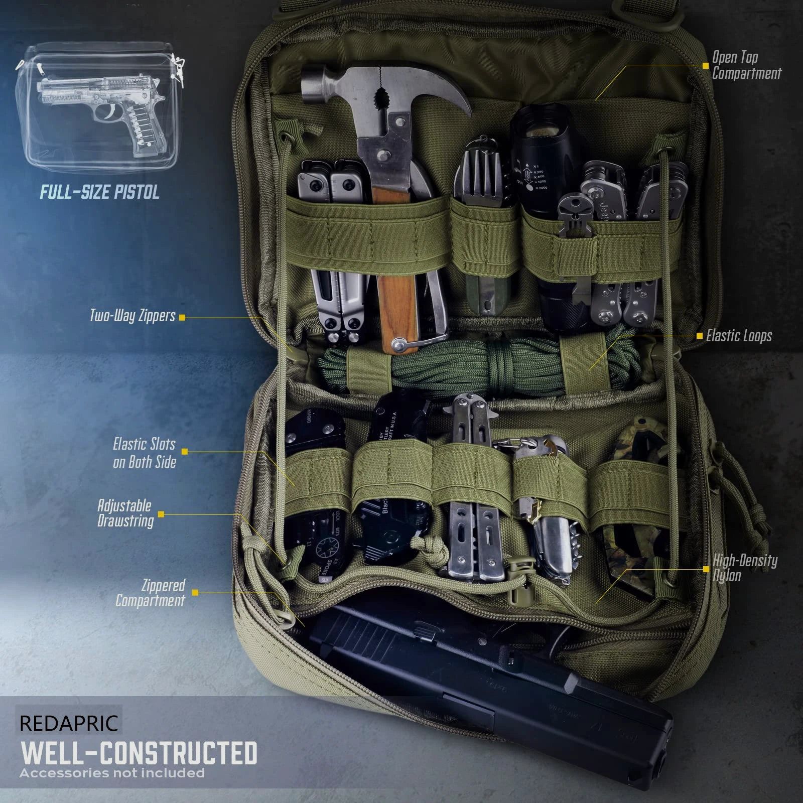 Taktische Admin-Tasche – MOLLE-kompatibel, doppellagig & mit großer Kapazität