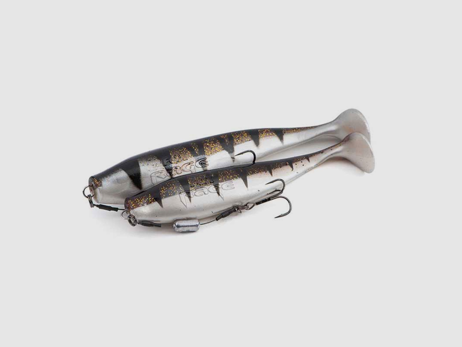 FOX RAGE – ULTRA UV ZANDER PRO SHADS | LOADED SOFTBAITS | 18cm 7″ 53g | Glitter Perch, immagine 2 di 3