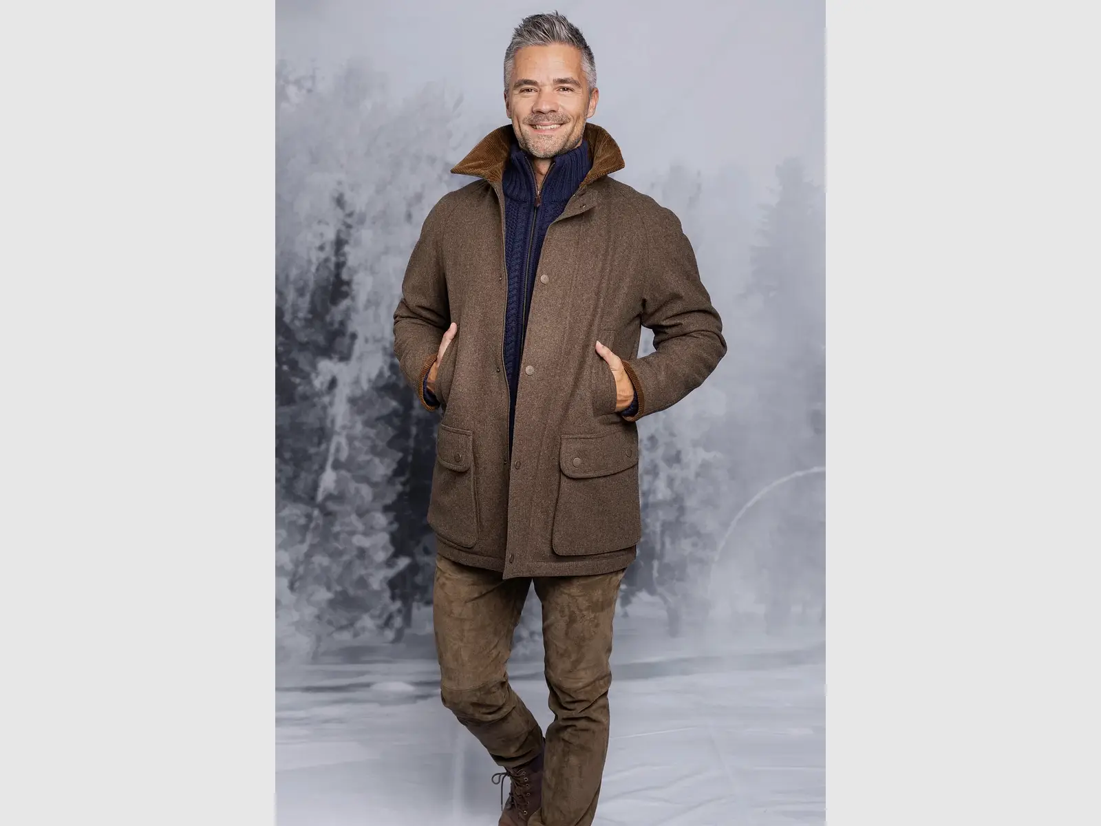 Veste de chasse Hintersee boue, image 2 sur 4