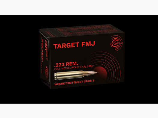 GECO .223 Rem. TARGET FMJ 4,1g / 63gr. 50 Patronen