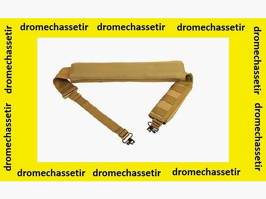 Bretelle pour fusil a pompe et semi auto avec cartouchiere 15 cartouches, avec grenadiere, couleur Tan