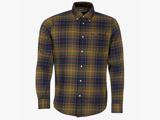 Barbour Fortrose Tailliertes Hemd Herren Grün/Blau Kariert - XXL