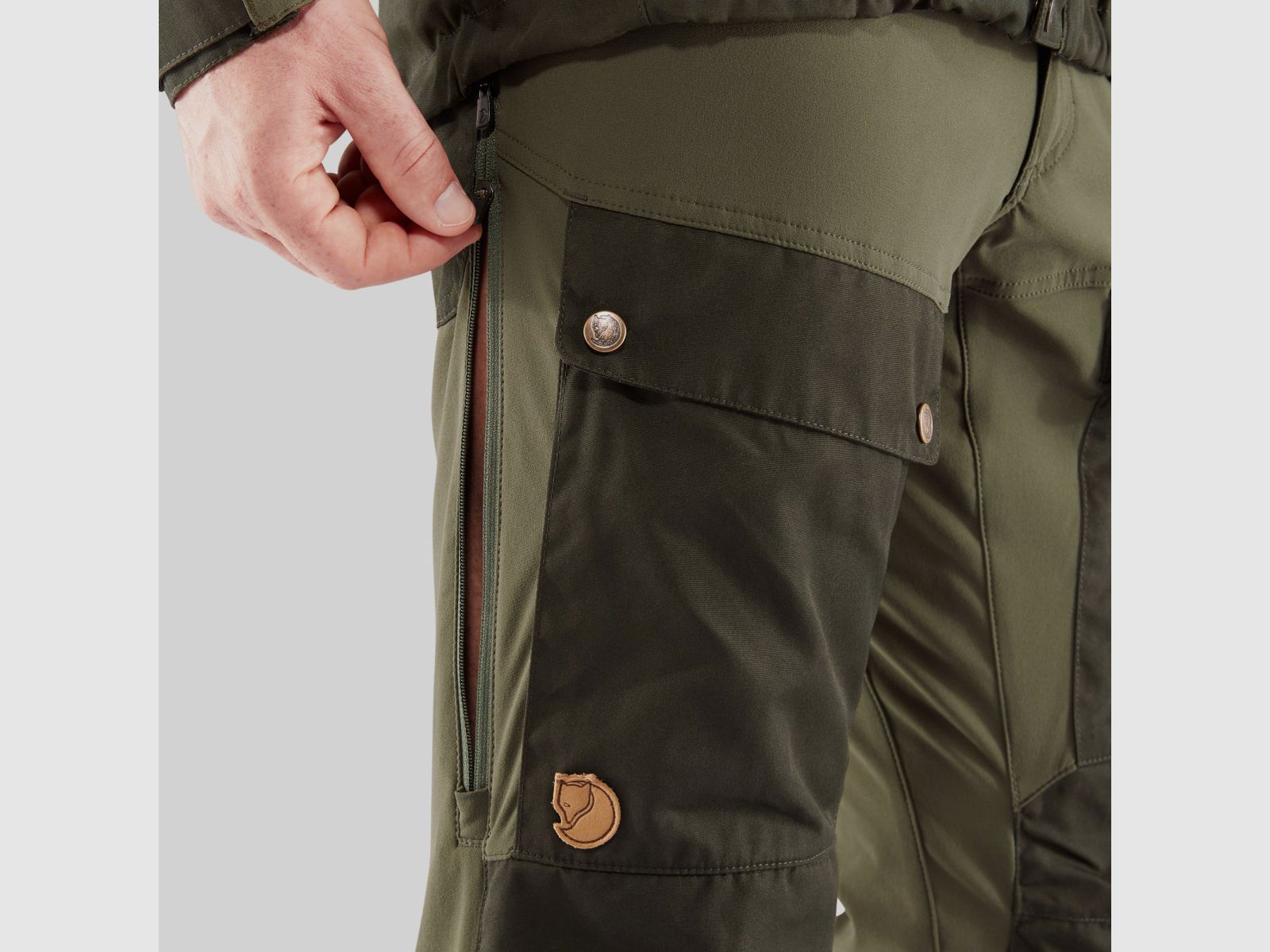 FJÄLLRÄVEN Keb Trousers M Long Dark Grey-Buckwheat Brown