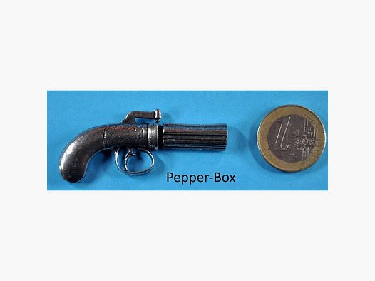 Bündel-Revolver Pepperbos als Metall-Anstecker