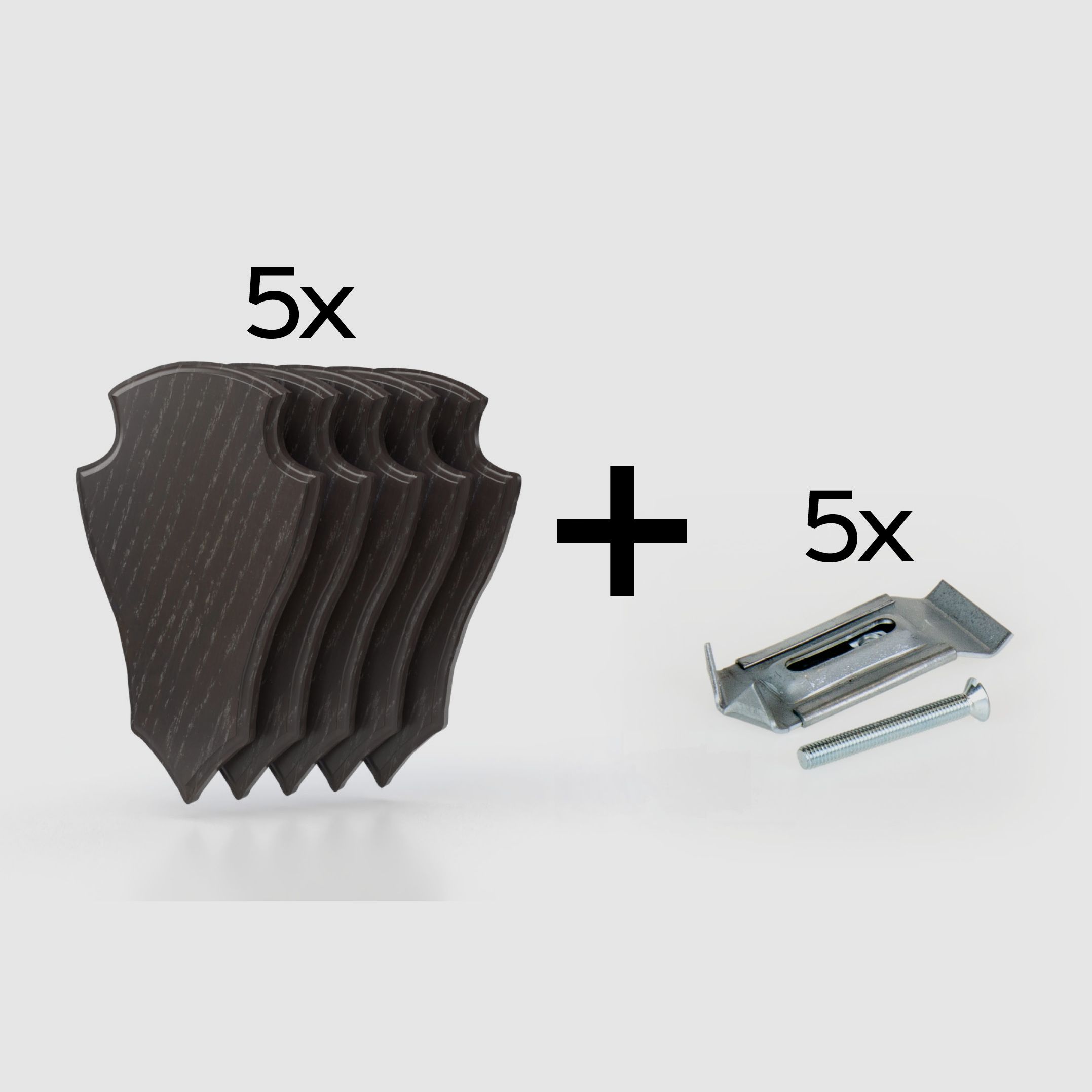 5x Rehbockbrett Eiche 2 22x13 dunkel