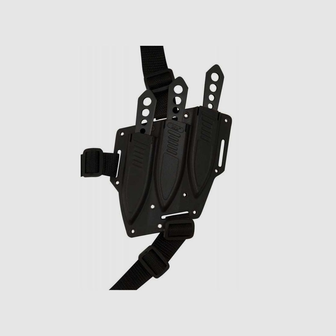 United Cutlery Lightning Bolt 3-piece throwing knife set with shoulder strap