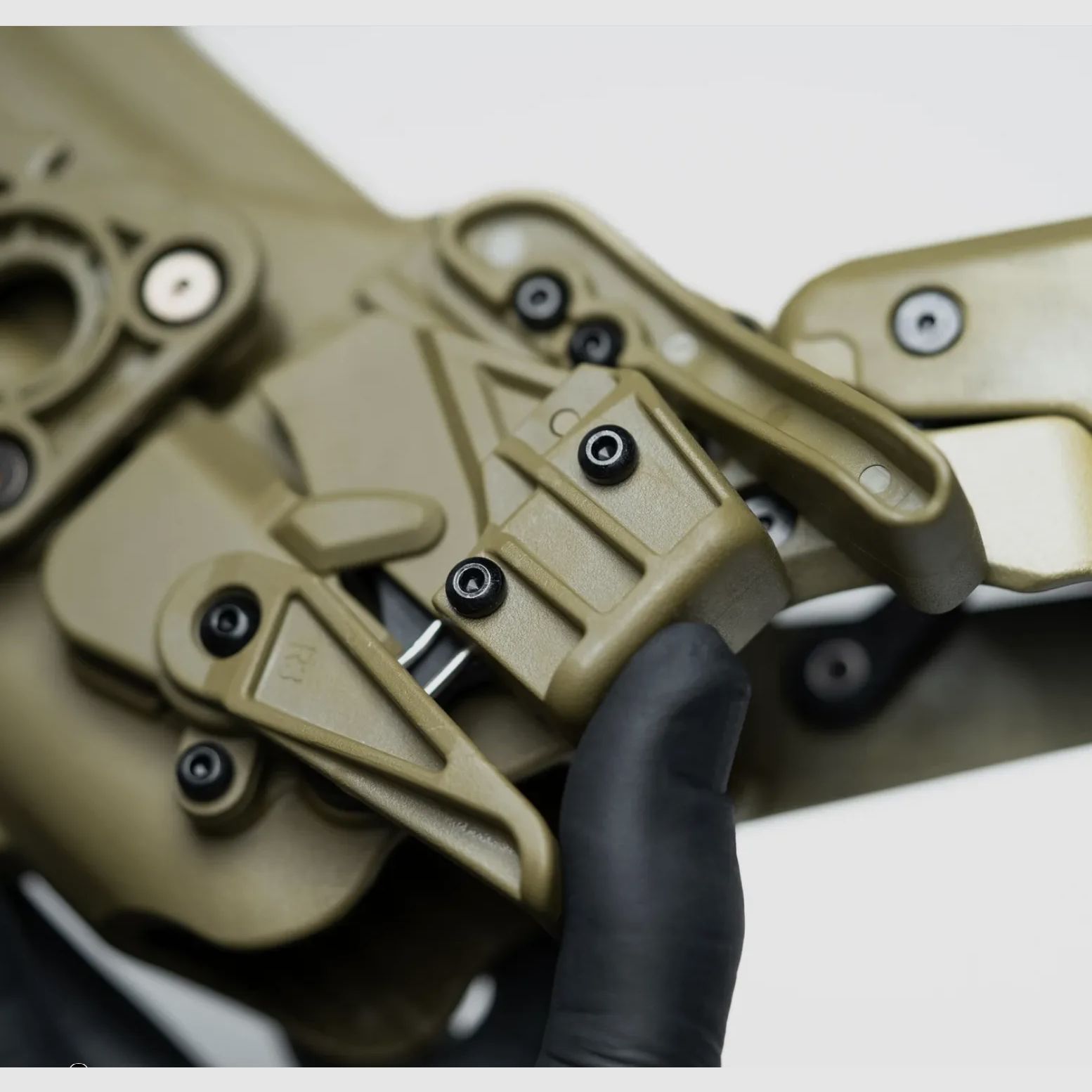 Rapid Force Level III Duty Holster for Glock 17/19/45 MOS - Mid Ride Belt Slide - Large Light (Tan), image 2 of 4