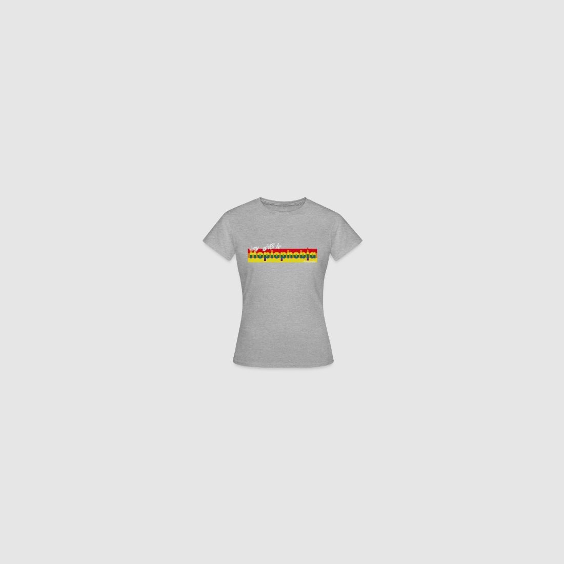 say NO to Hoplophobia - Frauen T-Shirt Grau meliert