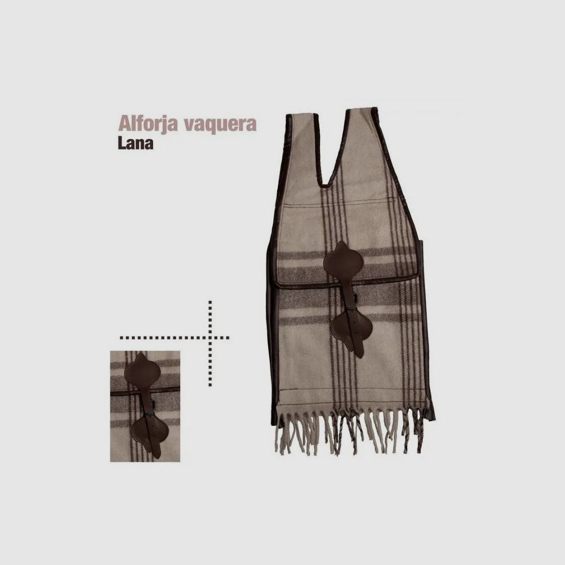 Leder-Satteltasche aus Wolle