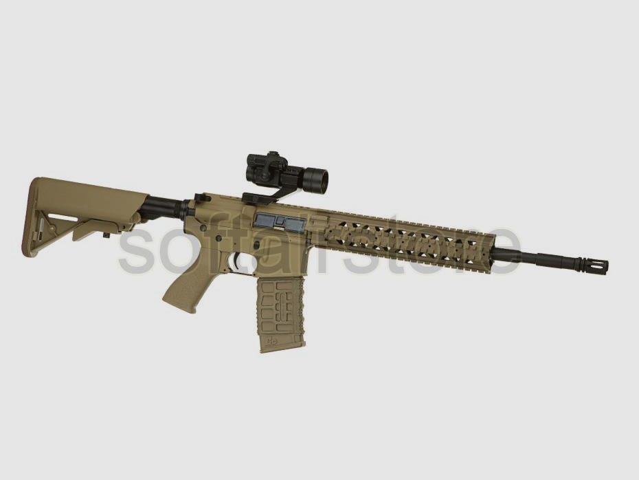 G&G CM16 R8 Airsoft mit Red Dot - max 0,5 Joule in desert