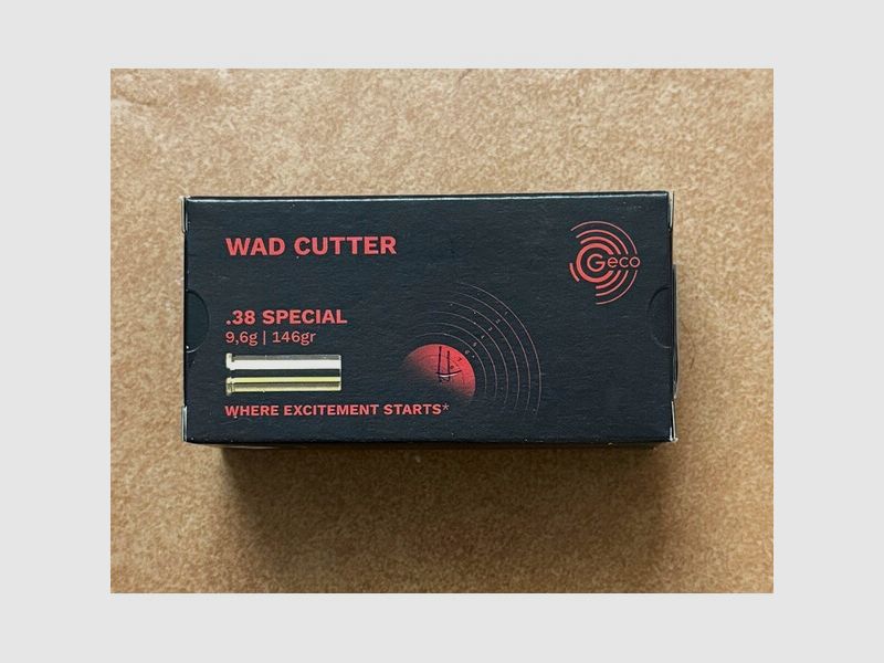 13 Pakete Geco .38 Special Blei Wadcutter WC 9,59g/148grs.